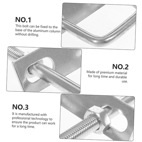 Durable galvanized steel U bolt set with square bends and washers delivers secure, corrosion-resistant fastening