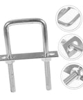 Durable galvanized steel U bolt set with square bends and washers delivers secure, corrosion-resistant fastening for boat trailers