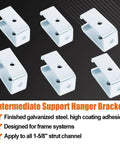 Heavy duty 1 5/8 inch strut channel trolley hangers provide dependable 1200 lb capacity for hoists, punching bags, rolling doors and framing systems