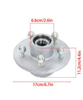 2 Pack Preassembled Galvanized Trailer Hub 5 Lug 4.5 Inch For 3500 Lb Spindle With Bearings And Seals Compatible With Spindle 84