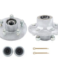 2 Pack Preassembled Galvanized Trailer Hub 5 Lug 4.5 Inch For 3500 Lb Spindle With Bearings And Seals Compatible With Spindle 84