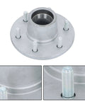 Galvanized Trailer Hub Kit 6 On 5.5 Inch Bolt Pattern For 5200 6000 Lb Spindle With Two Sets Of Five Piece Bearing Kits
