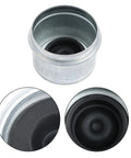 2 Pack Preassembled Galvanized Trailer Hub 5 Lug 4.5 Inch For 3500 Lb Spindle With Bearings And Seals, close-up view