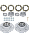 Galvanized Trailer Hub Kit 6 On 5.5 Inch Bolt Pattern For 5200 6000 Lb Spindle With Two Sets Of Five Piece Bearing Kits A Real Workhorse Wheel Hub Assembly