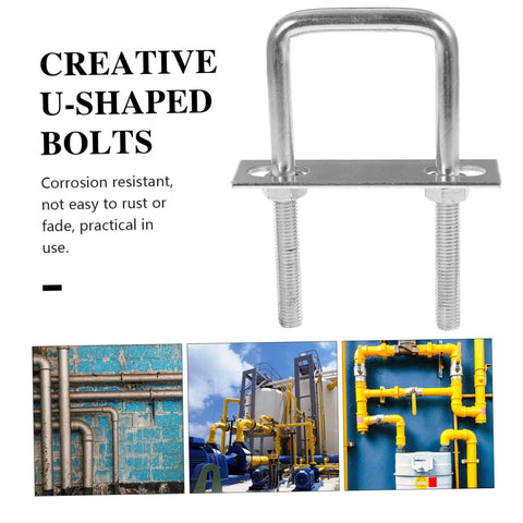 Durable galvanized steel U bolt set with square bends and washers delivers secure, corrosion-resistant fastening