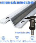 Galvanized Inverted V Track Rail Set, 6 Ft Long, Heavy Duty Sliding Gate Track For 4 Pack With Pre Drilled Holes And Stainless Hardware Kit
