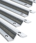 Galvanized Inverted V Track Rail Set, 6 Ft Long, heavy duty sliding gate track for 4 pack with pre drilled holes, side view