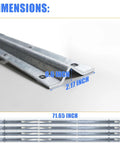 Galvanized Inverted V Track Rail Set, 6 Ft Long, Heavy Duty Sliding Gate Track for 4 pack with pre drilled holes