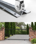 Galvanized Inverted V Track Rail Set, 6 Ft Long, Heavy Duty Sliding Gate Track For 4 Pack With Pre Drilled Holes And Stainless Hardware Kit