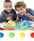 Children playing Hungry Hungry Hippos with 60Pcs Game Replacement Marbles Balls Compatible with Hungry Hungry Hippos in red, yellow, blue, green