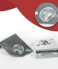 Spring Center Bearing Bracket For Torsion Doors 3 3/8 Inch Adjustable End Bearing Plate Brackets Left And Right, 12 Gauge Steel