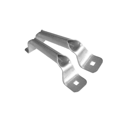 Garage Door Bottom Lift Handle Set Two Pack Galvanized Steel Rust Resistant Easy Install With 4 Screws Fits Most Doors