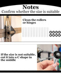 Image showing installation instructions for 10 Sets Garage Door Hinge Quiet Roller Sleeves Kit With Shafts Nuts And Gaskets, 11mm ID.