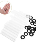 Garage Door Hinge Roller Sleeves Kit With 20 Silent Plastic Rollers And Clips For Noise Reduction And Smooth Quiet Operation