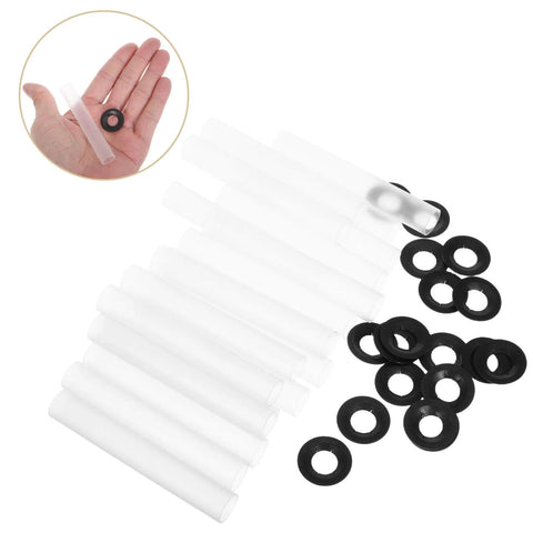 Garage Door Hinge Roller Sleeves Kit With 20 Silent Plastic Rollers And Clips For Noise Reduction And Smooth Quiet Operation