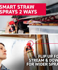 Man using Garage Door Lubricant With Adjustable Spray For Wide Or Narrow Application 11 Oz Quick Drying Non Sticky Formula