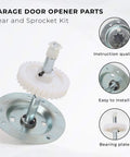 Garage Door Opener Gear And Sprocket Kit Direct Replacement For Worn Or Stripped Gears In Chain Drive Openers Replaces 41A43157D 41C4220A