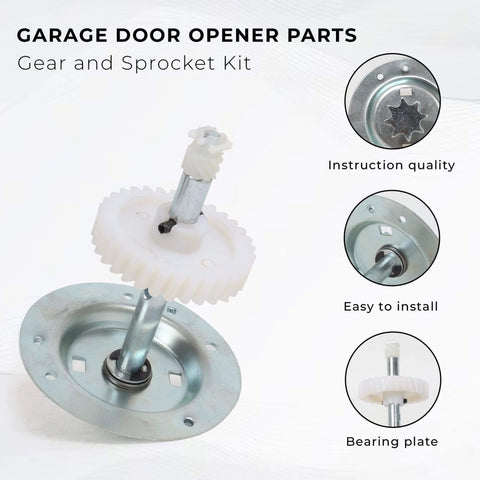 Garage Door Opener Gear And Sprocket Kit Direct Replacement For Worn Or Stripped Gears In Chain Drive Openers Replaces 41A43157D 41C4220A