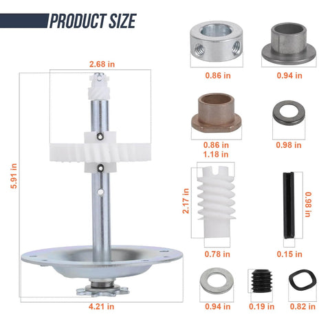 Replacement Gear And Sprocket Kit For Chamberlain Sears Craftsman LiftMaster 41C4220A product dimensions and components