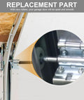 Close-up of two pack white nylon garage door rollers with 1.8 inch wheel diameter and 4.72 inch overall length installed in track