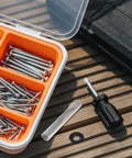 Garage Door Hinge Roller Sleeves Kit With 20 Silent Plastic Rollers And Clips For Noise Reduction And Smooth Quiet Operation Easy Diy Installation Compatible With Multiple Door Models toolkit with screws and screwdriver