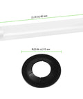 60 Sets 11mm ID 80mm Length Garage Door Roller Sleeves And Shaft Gaskets Replacement Kit showing sleeve and gasket dimensions.