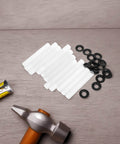 Garage Door Hinge Roller Sleeves Kit With 20 Silent Plastic Rollers And Clips for noise reduction, tools included
