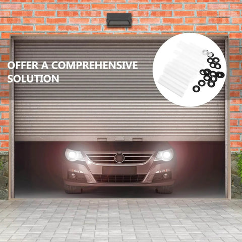 Garage Door Hinge Roller Sleeves Kit With 20 Silent Plastic Rollers And Clips For Noise Reduction And Smooth Quiet Operation Easy Diy Installation Compatible With Multiple Door Models in packaging