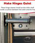 Garage Door Roller Sleeves Set 11mm Inner Diameter 80mm Length Quiet Operation for hinges with metal roller and plastic sleeve