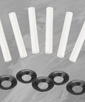 Garage Door Roller Sleeves Set 11mm Inner Diameter 80mm Length Quiet Operation With Roller Shaft Nuts 10.5mm Inner Diameter 22mm Outer Diameter