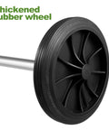 Garbage Can Wheels Replacement With Metal Hollow Shaft And Small Rubber Wheels 19.68 X 7.28 X 3.93 Inches Quiet Trash Can Pulley