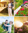 Brass Garden Hose Quick Connect Set 3/4 Inch GHT Thread No Leak Quick Connector Fittings in outdoor garden use