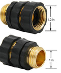 No-Fuss Three Quarter Inch Garden Hose Quick Connect Fittings Kit with Nine-Piece Universal Male and Female Quick Release Connectors