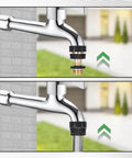Garden Hose Quick Connectors Kit With Three Quarter Inch Male And Female Quick Release Fittings And Six Rubber Washers for easy hose swapping.