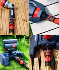 Garden Hose Quick Connect Kit With Water Stop And Flow Control 9 Piece Snap And Lock Fittings for easy tool swaps in garden
