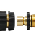 Brass connectors from No-Fuss Three Quarter Inch Garden Hose Quick Connect Fittings Kit With Nine-Piece Universal Male And Female Quick Release Connectors Includes Eight Rubber Washers Easy On Off Fits All Three Quarter Inch Hoses