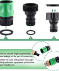 16 Piece Garden Hose Quick Connect Fittings Kit 3/4 Inch Plastic Hose Adapters With Male And Female Ends Plus 10 Rubber Washers