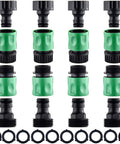 16 Piece Garden Hose Quick Connect Fittings Kit 3/4 Inch Plastic Hose Adapters With Male And Female Ends Plus 10 Rubber Washers