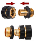 12 Piece 3/4 Inch Garden Hose Quick Connectors Set Aluminum Male And Female Quick Release Fittings With Rubber Washers