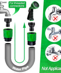 15 Piece Plastic Garden Hose Quick Connectors Set with Male and Female Fittings Three Quarter Inch US Thread for Garden Hoses