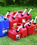 Spout Replacement Kit For Gas Cans With Preinstalled Gaskets, Universal Nozzle Replacement for various sized red gas cans on grass