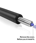 Close-up of a Heavy Duty 450 Lb Gas Lift Cylinder Replacement For Office Chairs Universal Fit Class 4 Hydraulic Piston with cap shown