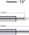 Ten Inch Long Stroke Gas Lift Cylinder For Bar Stools And Drafting Chairs Replacement Built To Last size diagram