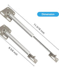 Dimensions of 100N/22lb Gas Spring Hinge Slow Down Drop Leaf of Cabinets Desks Slowly Open Drop Leaf Pack of 2