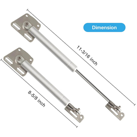 Dimensions of 100N/22lb Gas Spring Hinge Slow Down Drop Leaf of Cabinets Desks Slowly Open Drop Leaf Pack of 2