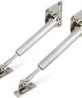 Pack of 2 100N/22lb gas spring hinges for drop leaf cabinets and desks, chrome finish, supports slow down opening and closing.