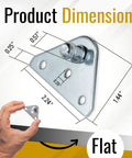 Heavy Duty Gas Strut Mounting Bracket Pack Of 12 With 12 Gauge Steel Construction And Zinc Plating Dimensions Diagram