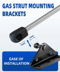 10Mm Ball Stud Gas Strut Mounting Brackets Set Of 4 Includes 16 Screws For Universal Lift Supports, angled brackets focus