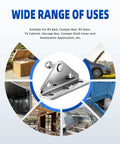 Visual showing applications of Gas Struts Mounting Bracket 10mm Ball Stud Kit on RVs, cabinets, automotive and more with installation scenarios.