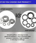 Comparison of other gaskets versus AC O Ring Kit With 139 Pieces Includes 30 Sizes 54 Rubber Gaskets And 85 Spacers Durable Automotive Seal Kit
